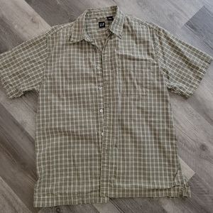 Gap plaid men's medium collared shirt